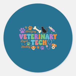 Veterinary Technician - Vet Tech Veterinarian Appr Classic Round Sticker