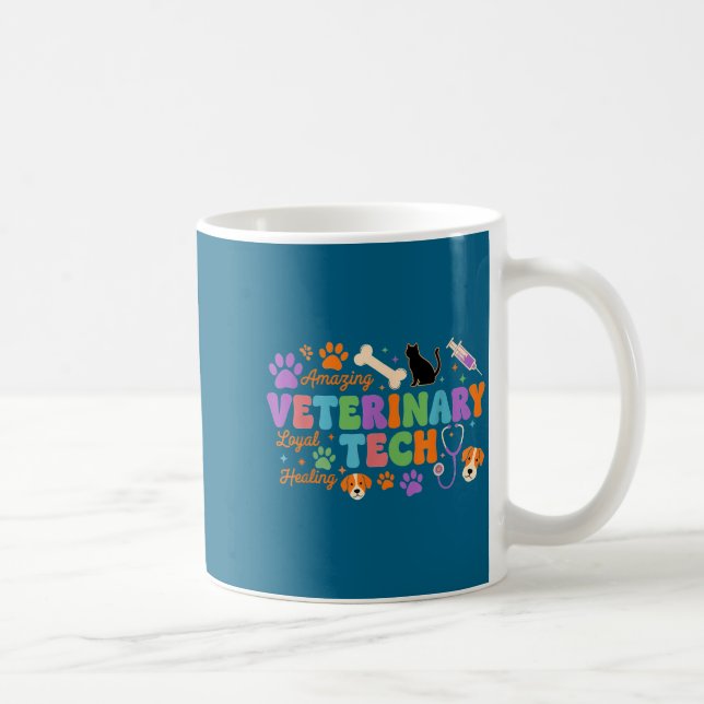 Veterinary Technician - Vet Tech Veterinarian Appr Coffee Mug (Right)