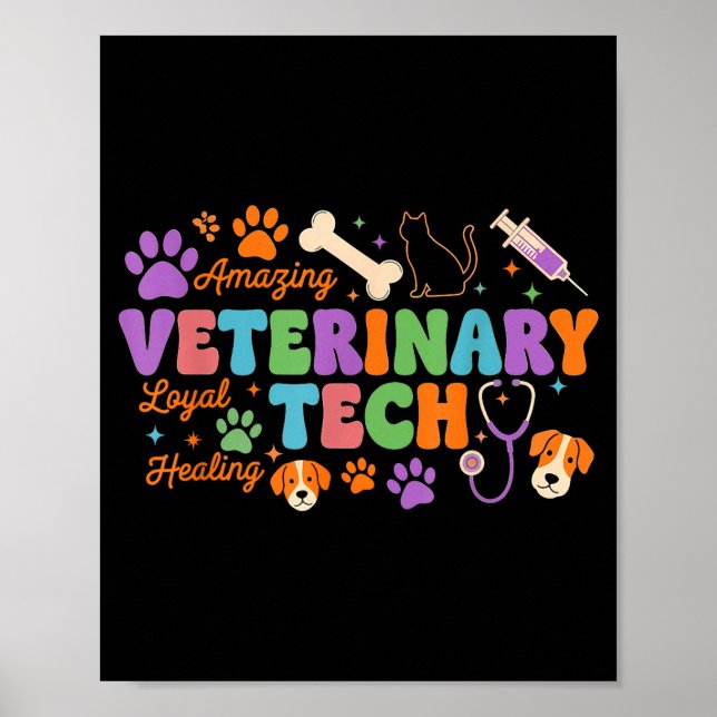 Veterinary Technician - Vet Tech Veterinarian Appr Poster (Front)