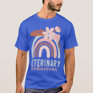 Veterinary Technician Vet Tech Veterinarian Rainbo T-Shirt