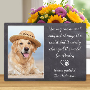 Veterinary Thank You Dog Pet Photo Veterinarian Plaque