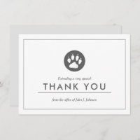 Veterinary Themed | Minimalist Flat Thank You