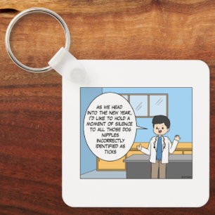 Veterinary Tick Joke Key Chain