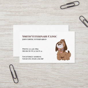 Veterinary Veterinarian Clinic Business Card
