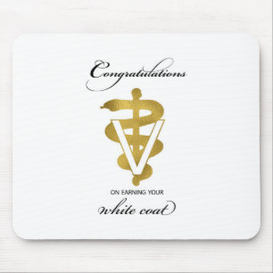 Veterinary White Coat Ceremony Congratulations Mouse Pad