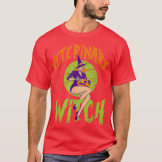 Veterinary Witch - Funny Veterinary Halloween  T-Shirt