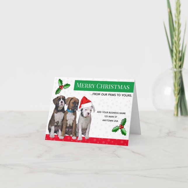 Veterinary Xmas Cards, Dog Thank You Card (Front)
