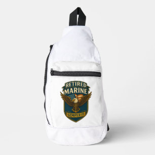 VetGearHQ.com Marine Corps Veteran Logo Emblem Sling Bag