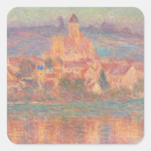 Vétheuil (1901) Claude Monet Impressionism art Square Sticker