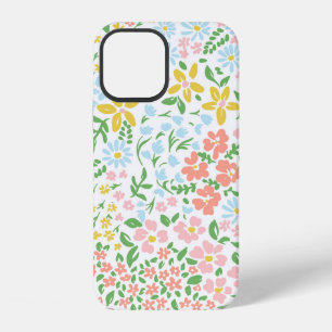Vetor seamless floral colorful pattern on a white iPhone 12 case