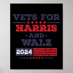 Vets For Kamala Harris Tim Wheimer 2024 Veterans F Poster