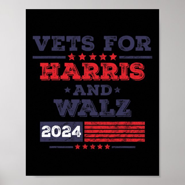 Vets For Kamala Harris Tim Wheimer 2024 Veterans F Poster (Front)