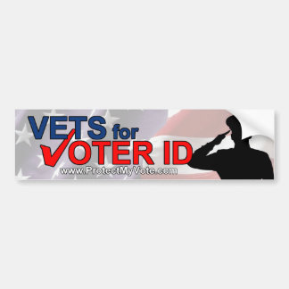 Vets for Voter ID Bumper Sticker