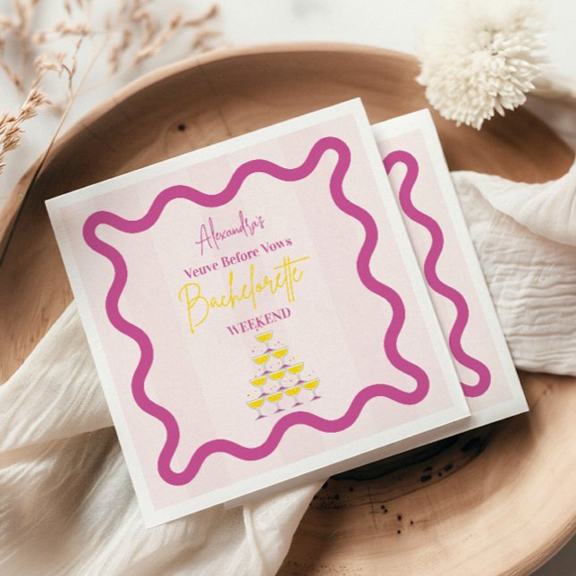 Veuve Before Vows Bachelorette Weekend Napkin (Creator Uploaded)