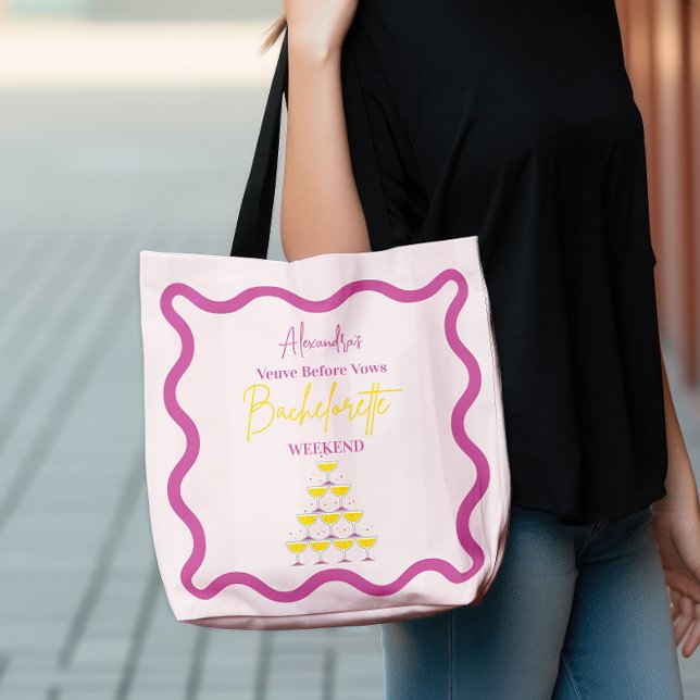 Veuve Before Vows Bachelorette Weekend  Tote Bag (Creator Uploaded)