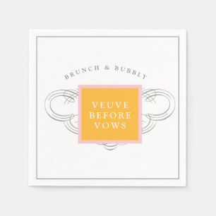 Veuve Before Vows Brunch Bridal Party Napkin