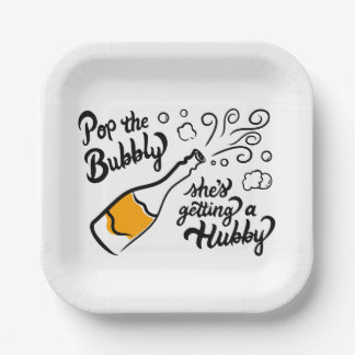 Veuve Before Vows: Champagne Bachelorette Paper Plate