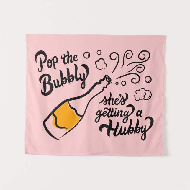 Veuve Before Vows: Champagne Bachelorette Tapestry (Front (Horizontal))