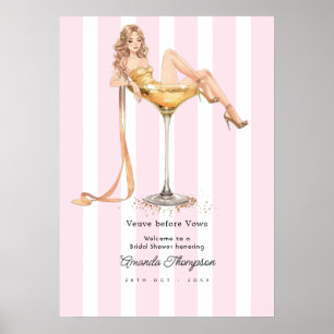 Veuve Before Vows Champagne Bridal Shower Welcome Poster