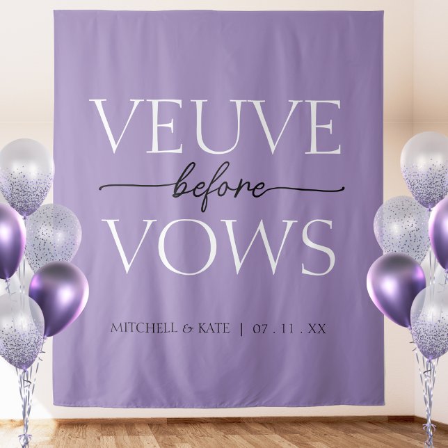 Veuve Before Vows Lavender Purple Bridal Shower Tapestry (Veuve Before Vows Lavender Purple Bridal Shower Tapestry
)