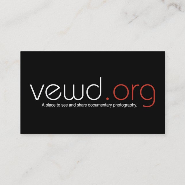 VewdMedia Photographer Card (Front)