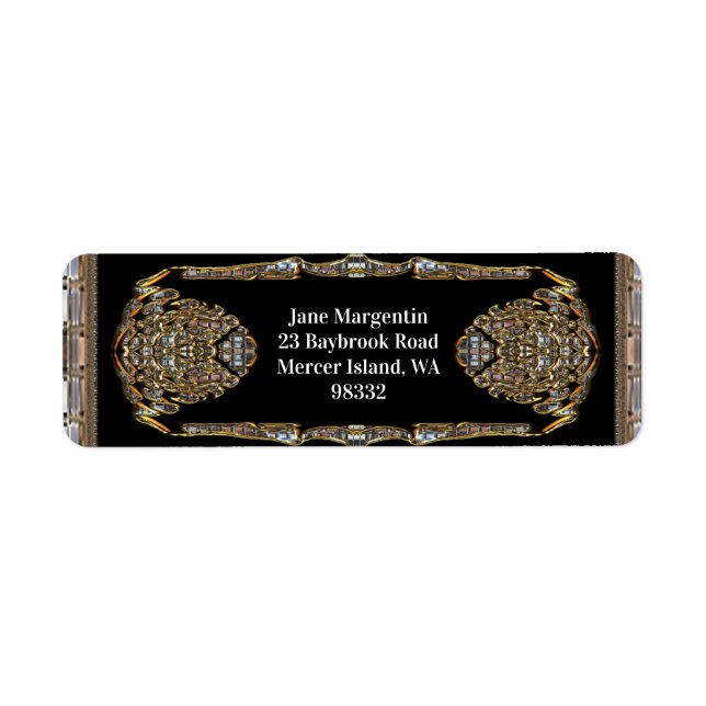 Vex Elite Elegant Chic Return Address Label (Front)