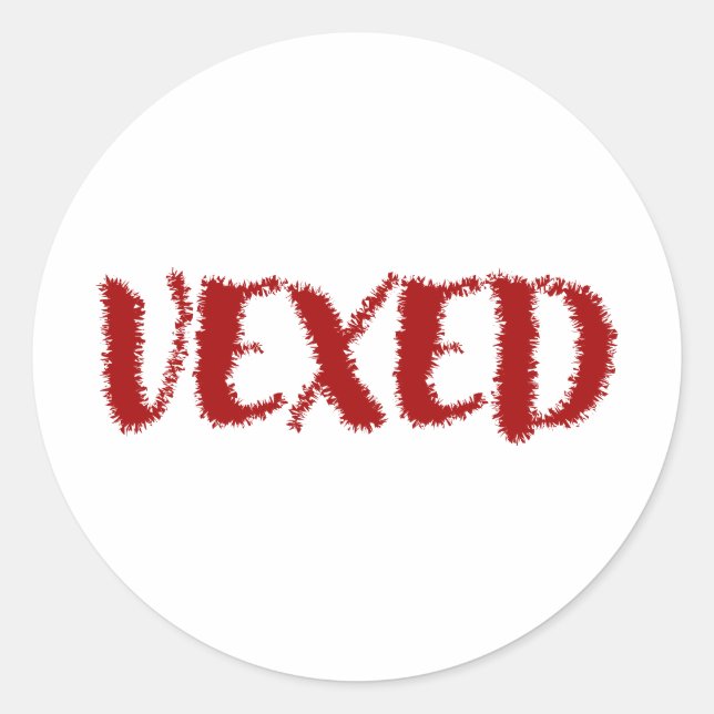 Vexed-Cool Font and Fun Word Classic Round Sticker (Front)