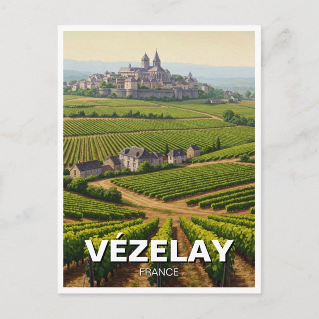 Vezelay Vézelay Burgundy France Travel Postcard (Front)