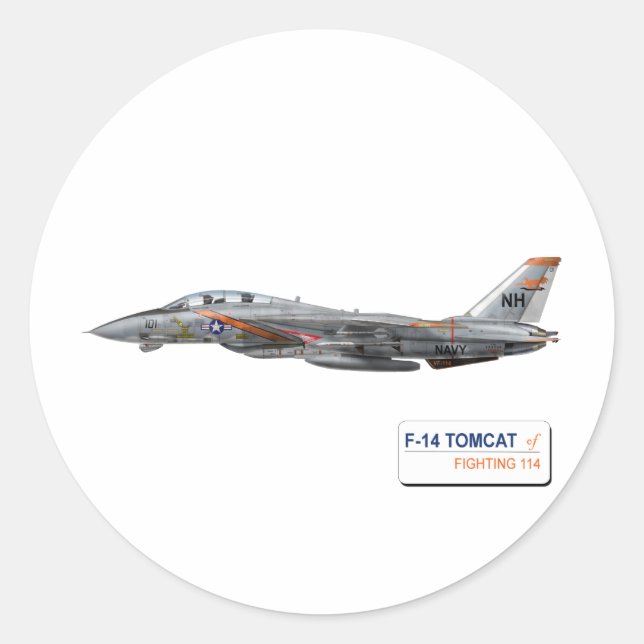 VF-114 Aardvarks Classic Round Sticker (Front)