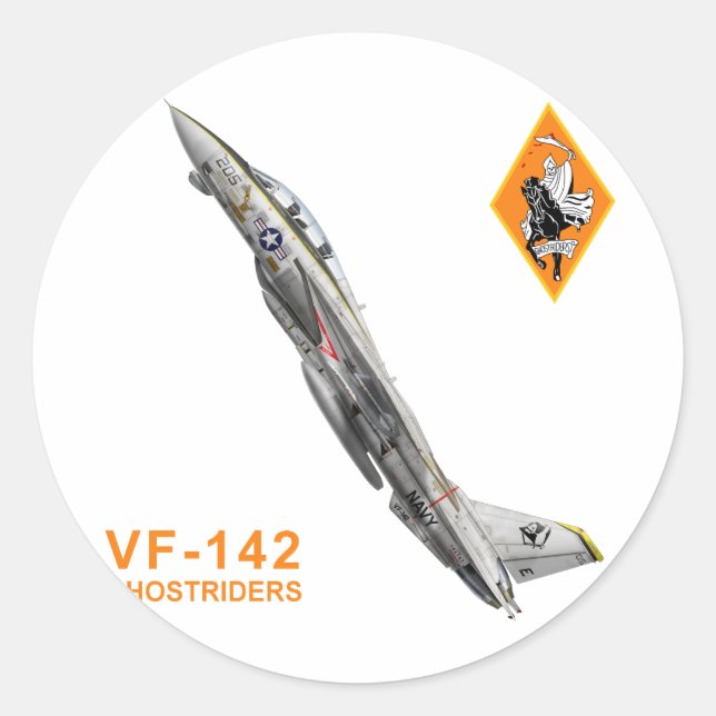 VF-142 Ghostriders Classic Round Sticker (Front)