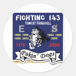 vf-143 Pukin' Dogs 2005 Classic Round Sticker