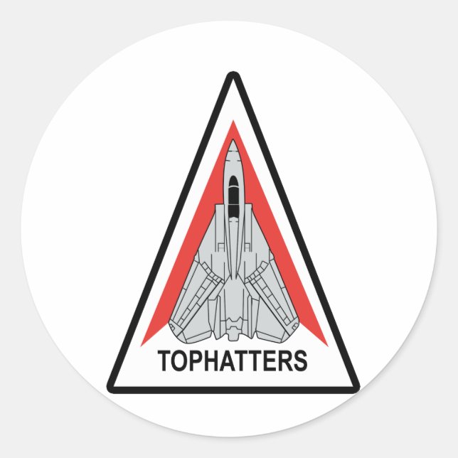 VF-14 Tophatters Classic Round Sticker (Front)