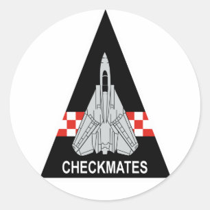 VF-211 Fighting Checkmates Classic Round Sticker