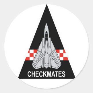 VF-211 Fighting Checkmates Classic Round Sticker