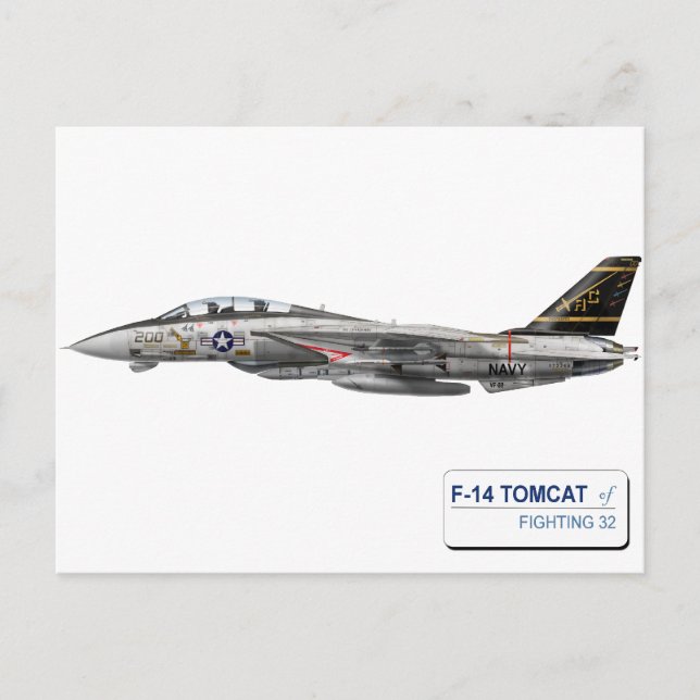 VF-32 Swordsmen Ｆ-14 トムキャット VF-32 スォーズメン Postcard (Front)