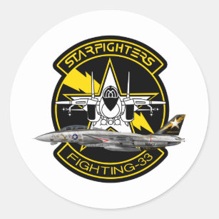 VF-33 Starfighters F-14 トムキャット VF-33 ターシアーズ Classic Round Sticker