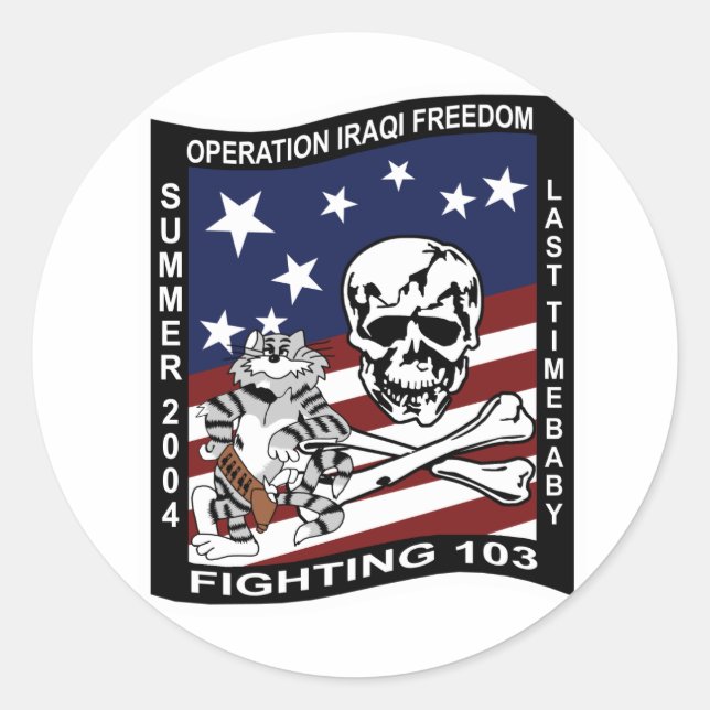 VF-84 Jolly Rogers Classic Round Sticker (Front)