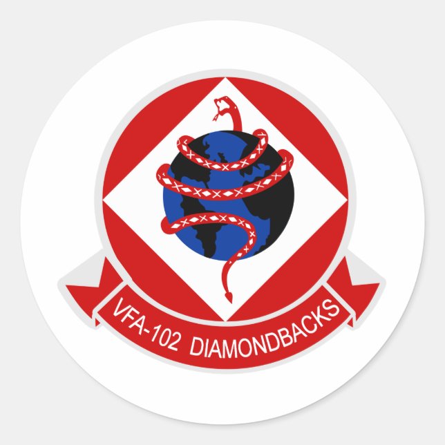VFA-102 Diamondbacks Classic Round Sticker (Front)
