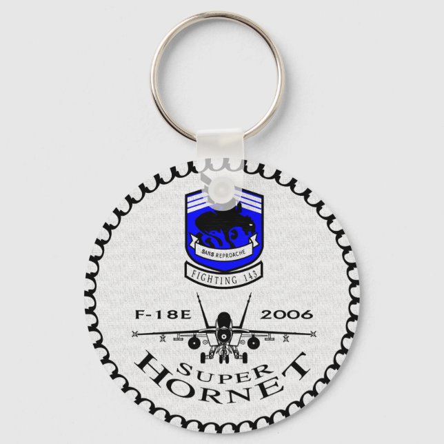 VFA-143 Pukin' Dogs - F-18 Super Hornets Key Ring (Front)