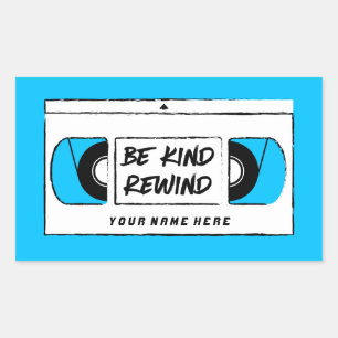 VHS Be Kind Rewind Novelty Sticker