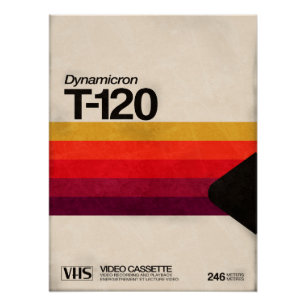 VHS Cassette 80s Poster