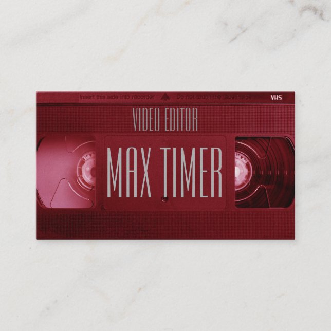 VHS cassette video tape cover Business Card (Front)
