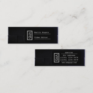 VHS faux look funny style Mini Business Card