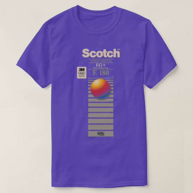 VHS Scotch E180 T-Shirt (Design Front)