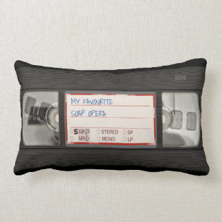 VHS video retro customisable Lumbar Cushion