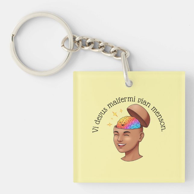 Vi devus malfermi vian menson. key ring (Front)