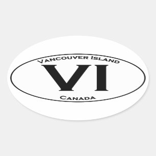 VI (Vancouver Island) Oval Logo Sticker