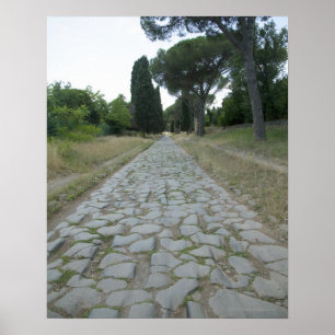 Via Appia  Appian way, roman roadway Poster