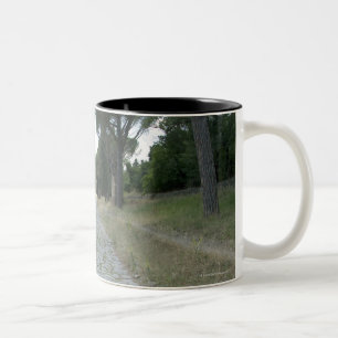 Via Appia  Appian way, roman roadway Two-Tone Coffee Mug