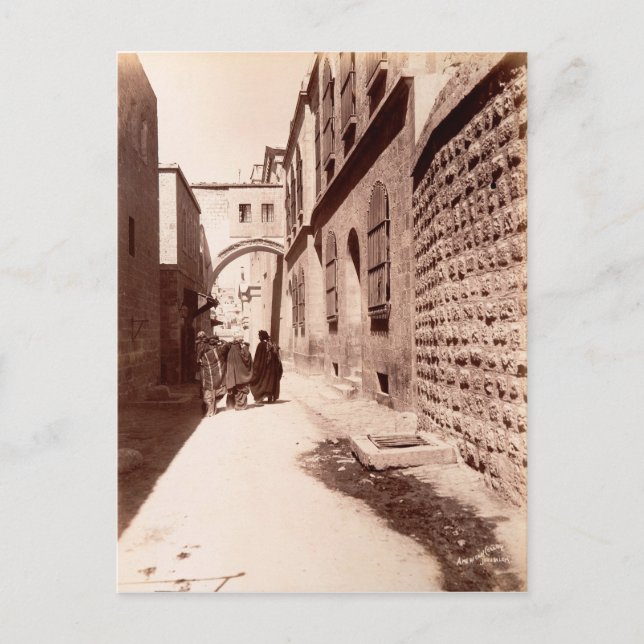 Via Dolorosa Street in Jerusalem Postcard (Front)
